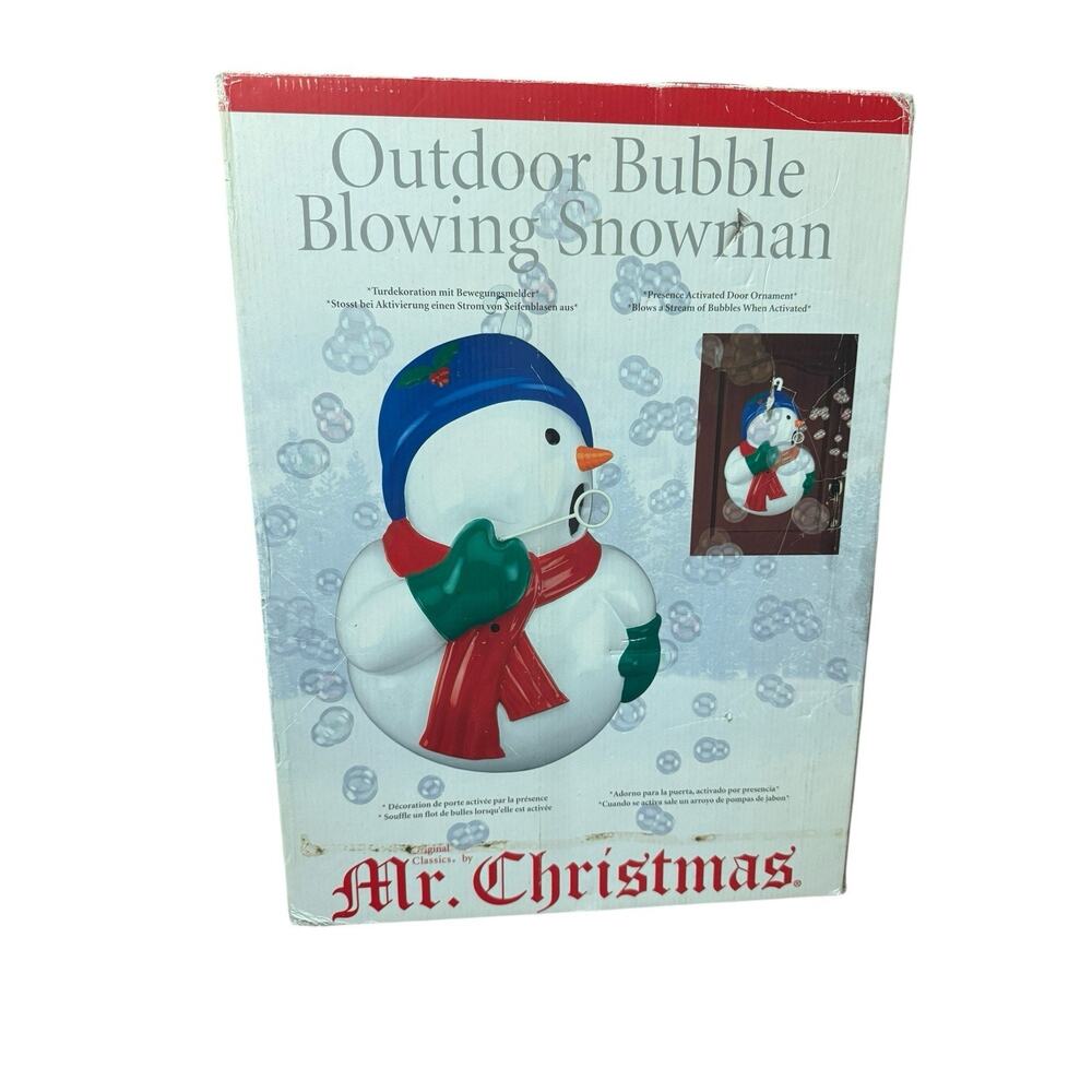 Mr. Christmas Outdoor Bubble Blowing Snowman Door/Wall Hanging 2006